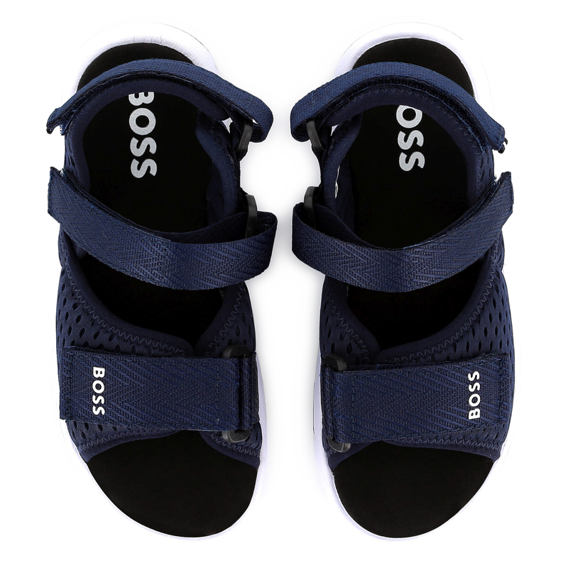 Sandalias de tela con velcro BOSS 
                        NI&Ntilde;O