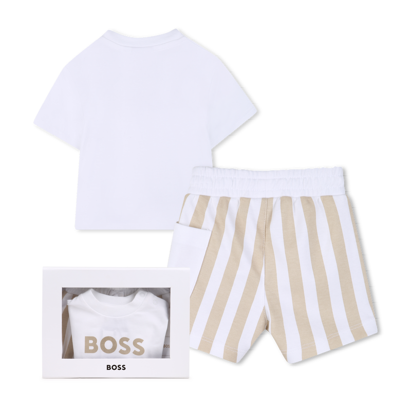 CONJUNTO CAMISETA + PANTAL&Oacute;N CORTO BOSS 
                        NI&Ntilde;O