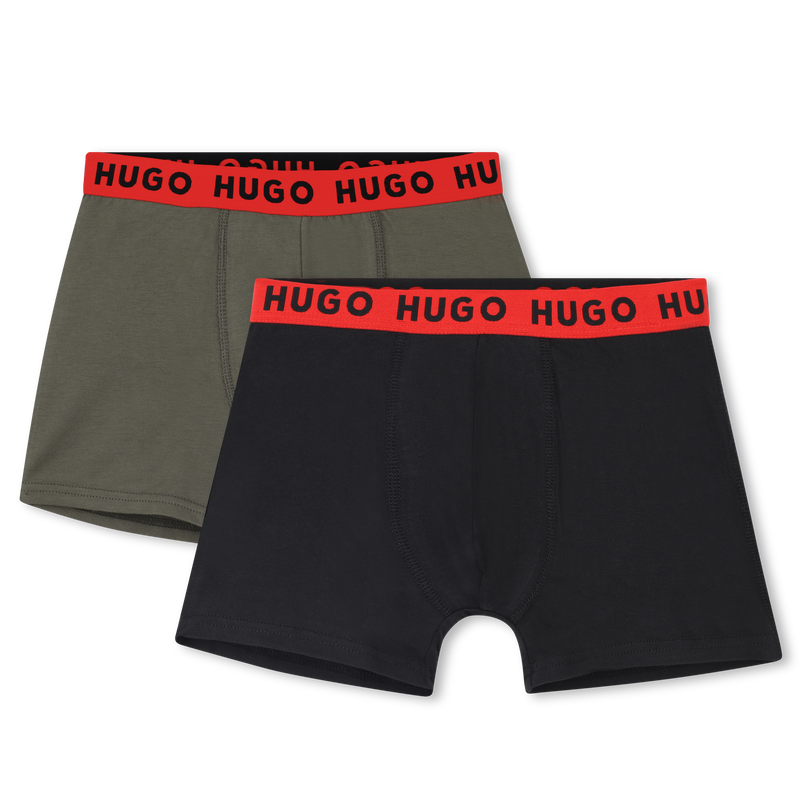 Pack de 2 calzoncillos b&oacute;xer HUGO 
                        NI&Ntilde;O