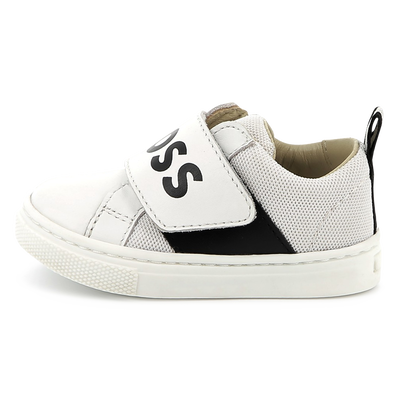 Deportivas de piel y velcro BOSS NI&Ntilde;O