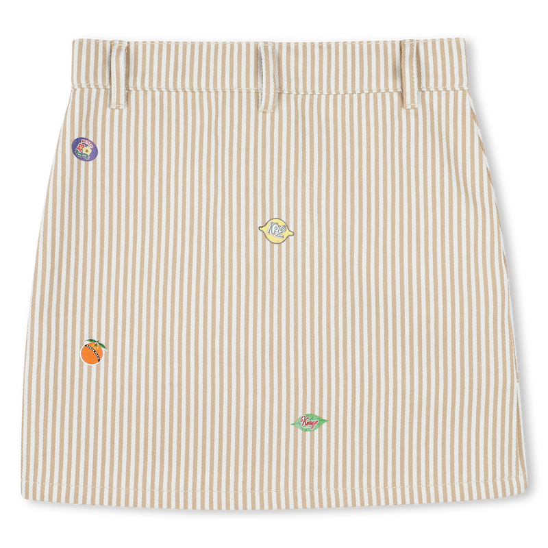 Falda de algod&oacute;n con insignias KENZO KIDS 
                        NI&Ntilde;A