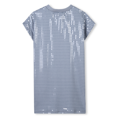 Vestido algod&oacute;n y lentejuelas DKNY NI&Ntilde;A