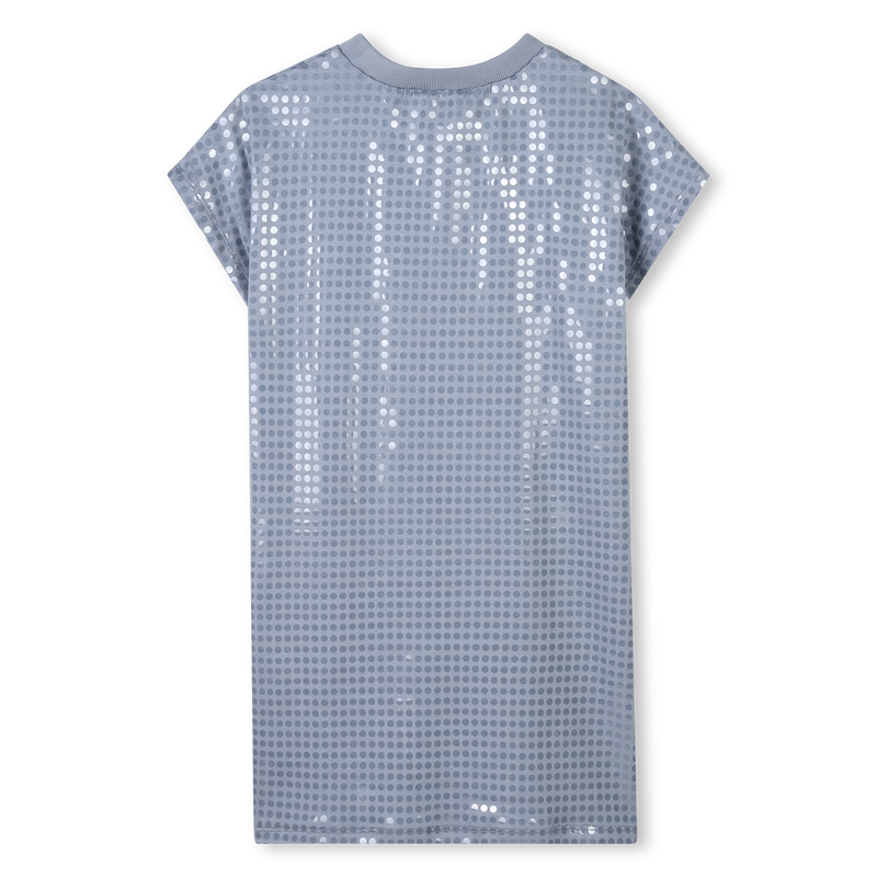 Vestido algod&oacute;n y lentejuelas DKNY 
                        NI&Ntilde;A