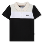 Polo de manga corta, NEGRO, hi-res
