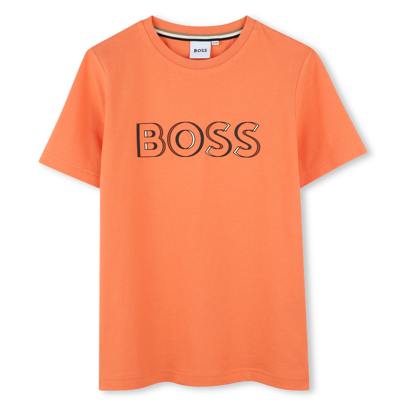 Camiseta algod&oacute;n y manga corta BOSS 
                        NI&Ntilde;O