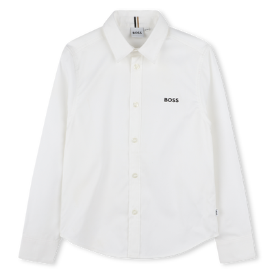 Camisa algod&oacute;n de manga larga BOSS NI&Ntilde;O