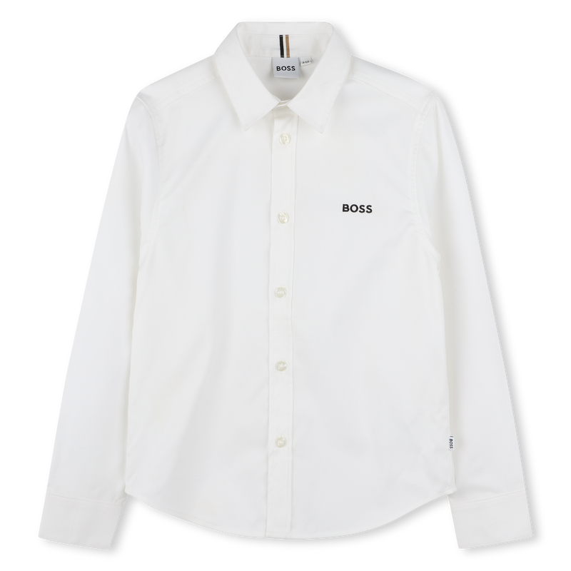 Camisa algod&oacute;n de manga larga BOSS 
                        NI&Ntilde;O