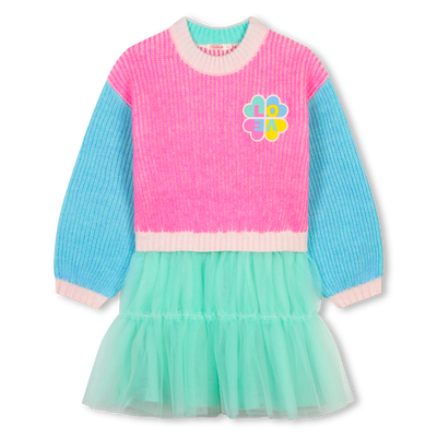 Vestido bimaterial BILLIEBLUSH NI&Ntilde;A