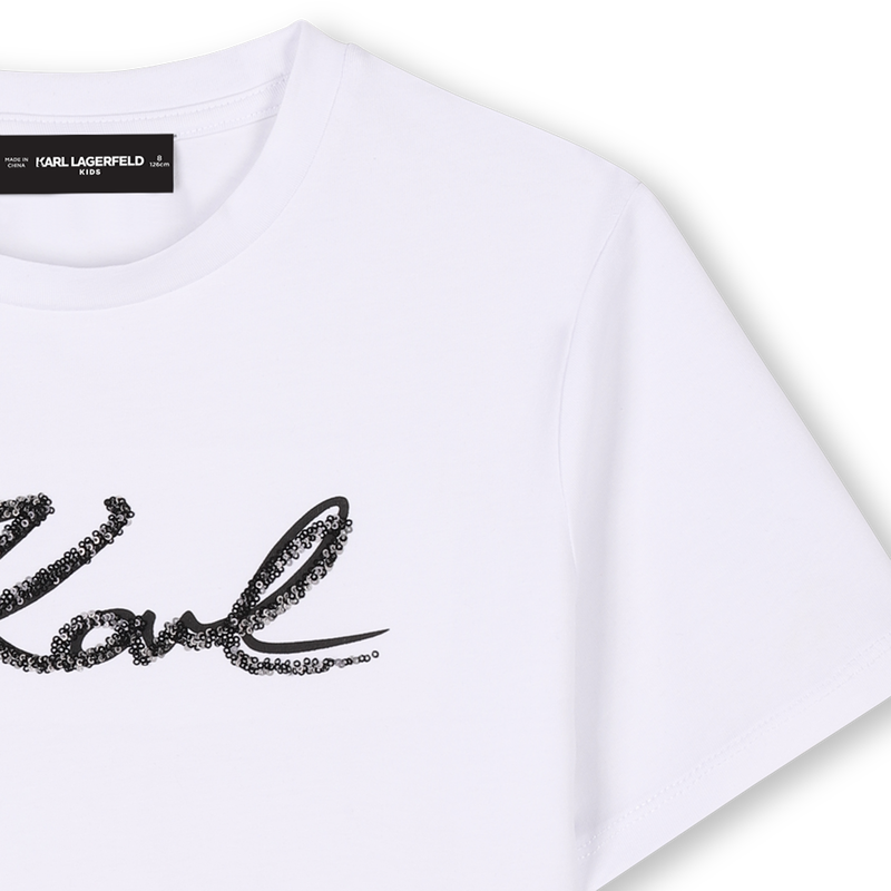 Camiseta con lentejuelas KARL LAGERFELD KIDS 
                        NI&Ntilde;A