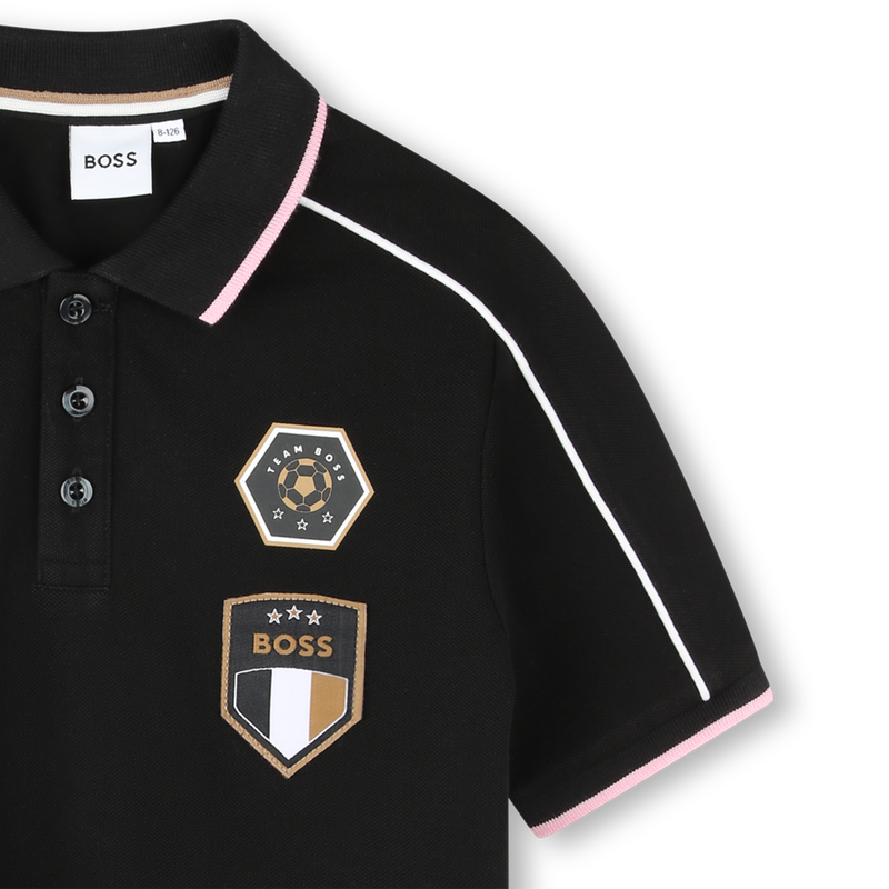 Polo algod&oacute;n de manga corta BOSS 
                        NI&Ntilde;O