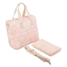 Pa&ntilde;alera acolchada de popelina estampada, ROSA VELADO, hi-res