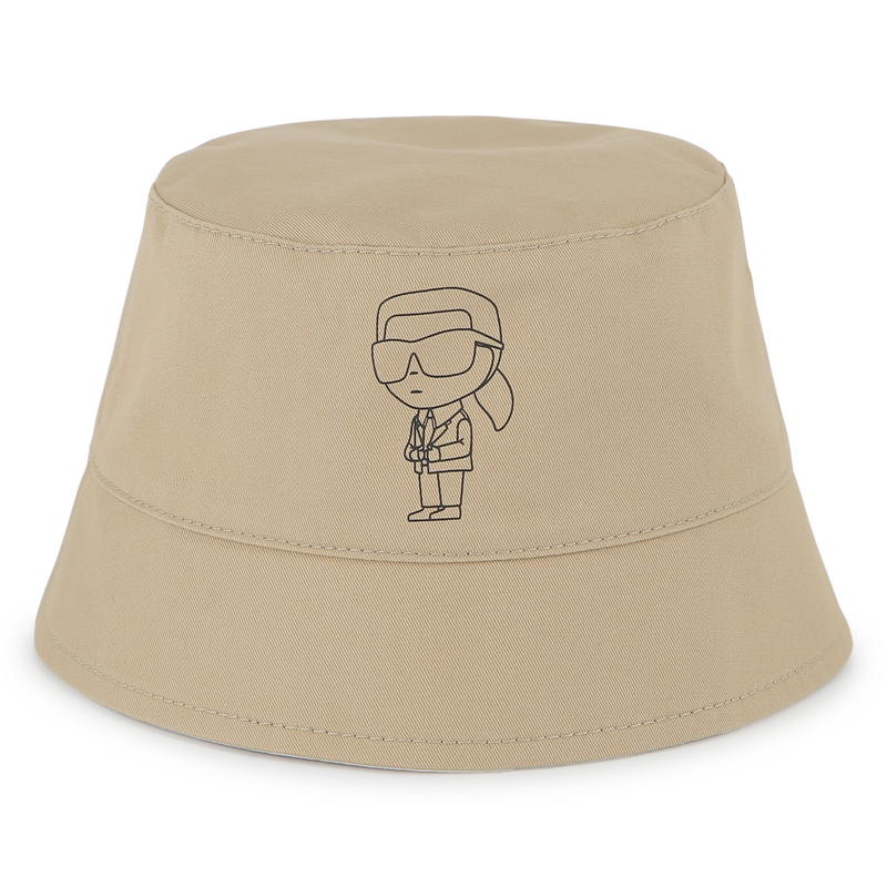 Gorro reversible de sarga KARL LAGERFELD KIDS 
                        NI&Ntilde;O