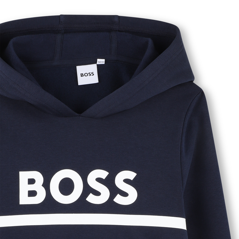 SUDADERA CON CAPUCHA BOSS 
                        NI&Ntilde;O