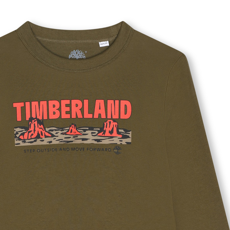 Camiseta estampado y mensaje TIMBERLAND 
                        NI&Ntilde;O