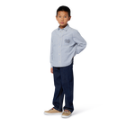 Camisa de algod&oacute;n a rayas KENZO KIDS 
                    NI&Ntilde;O
