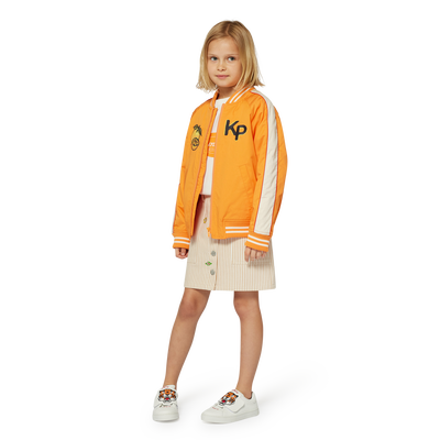 Falda de algod&oacute;n con insignias KENZO KIDS NI&Ntilde;A