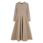 Vestido largo bimaterial DKNY 
                    NI&Ntilde;A