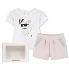 Camiseta y pantal&oacute;n corto KARL LAGERFELD KIDS 
                    NI&Ntilde;A