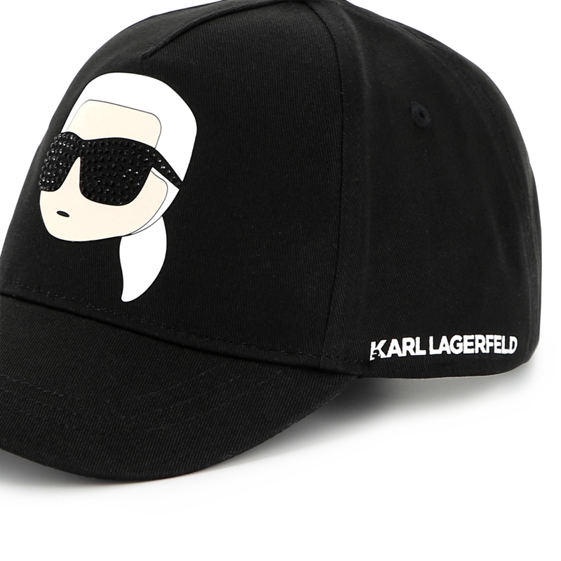 Gorra ajustable de algod&oacute;n KARL LAGERFELD KIDS 
                        NI&Ntilde;A