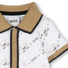 Mono corto con cuello de polo BOSS 
                    NI&Ntilde;O