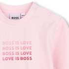 Conjunto de pantal&oacute;n, c&aacute;rdigan y camiseta BOSS 
                    NI&Ntilde;A