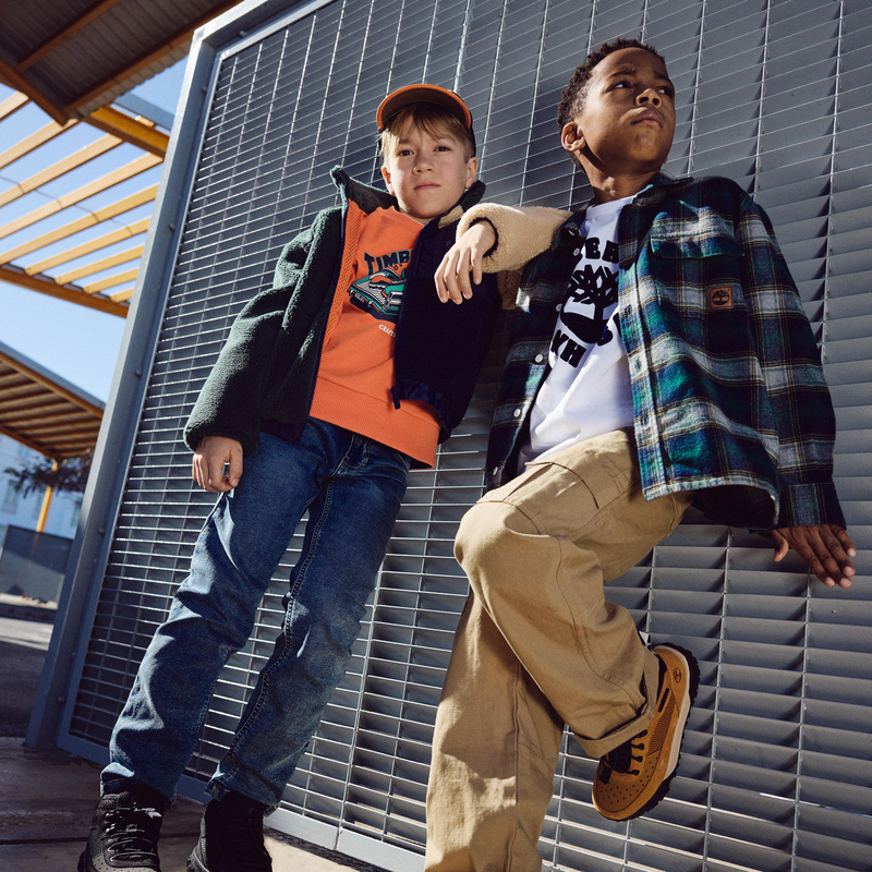 Sudadera de vell&oacute;n cepillado TIMBERLAND 
                        NI&Ntilde;O