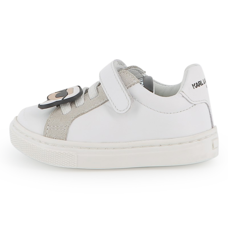 Zapatillas bajas de piel de vaca KARL LAGERFELD KIDS 
                        UNISEXO