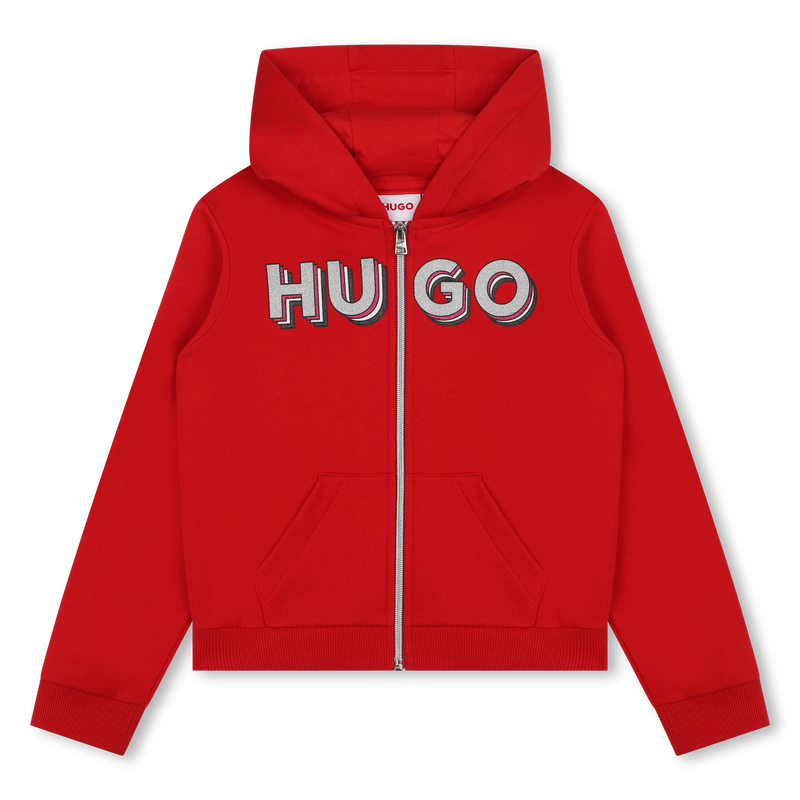 Sudadera cremallera y capucha HUGO 
                        NI&Ntilde;A