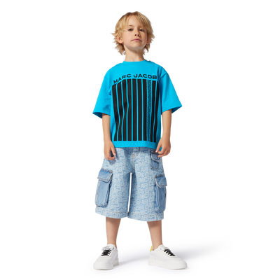 Camiseta de algod&oacute;n bicolor MARC JACOBS NI&Ntilde;O