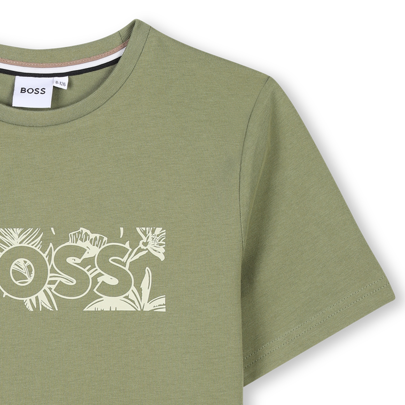 Camiseta algod&oacute;n manga corta BOSS 
                        NI&Ntilde;O