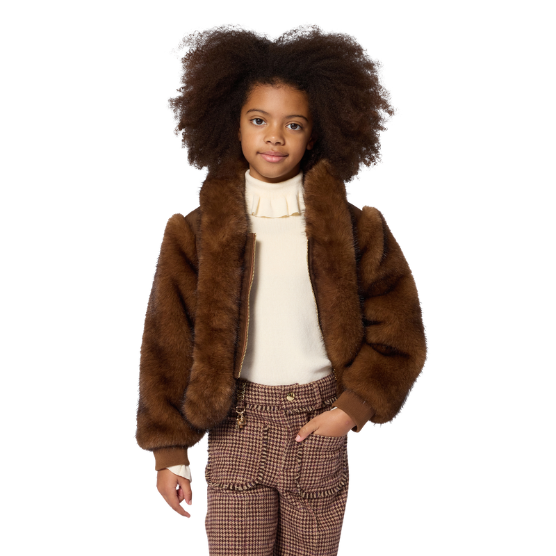 Chaqueta de forro polar esponjoso CHLOE 
                        NI&Ntilde;A