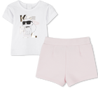 Camiseta y pantal&oacute;n corto KARL LAGERFELD KIDS 
                    NI&Ntilde;A