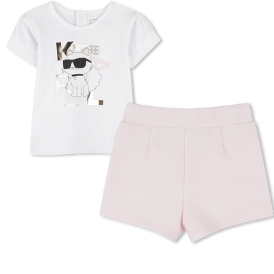 Camiseta y pantal&oacute;n corto KARL LAGERFELD KIDS NI&Ntilde;A