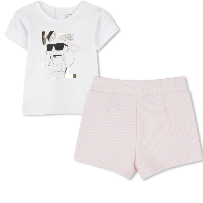 Camiseta y pantal&oacute;n corto KARL LAGERFELD KIDS 
                        NI&Ntilde;A