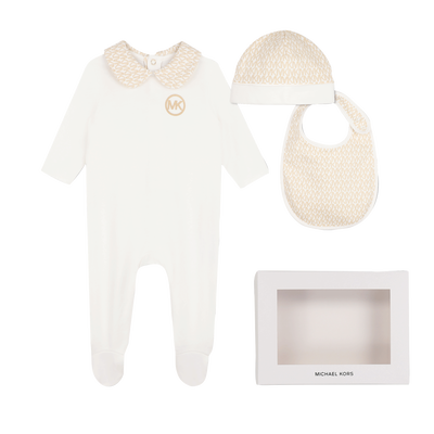 Conjunto de pijama, gorro y babero. MICHAEL KORS NI&Ntilde;A