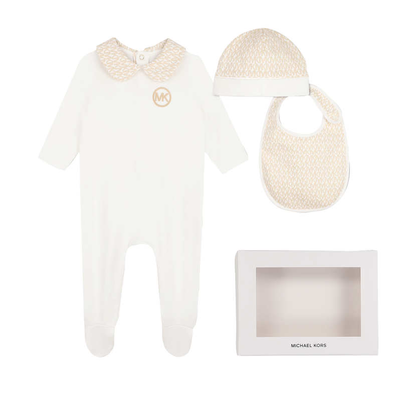 Conjunto de pijama, gorro y babero. MICHAEL KORS 
                        NI&Ntilde;A
