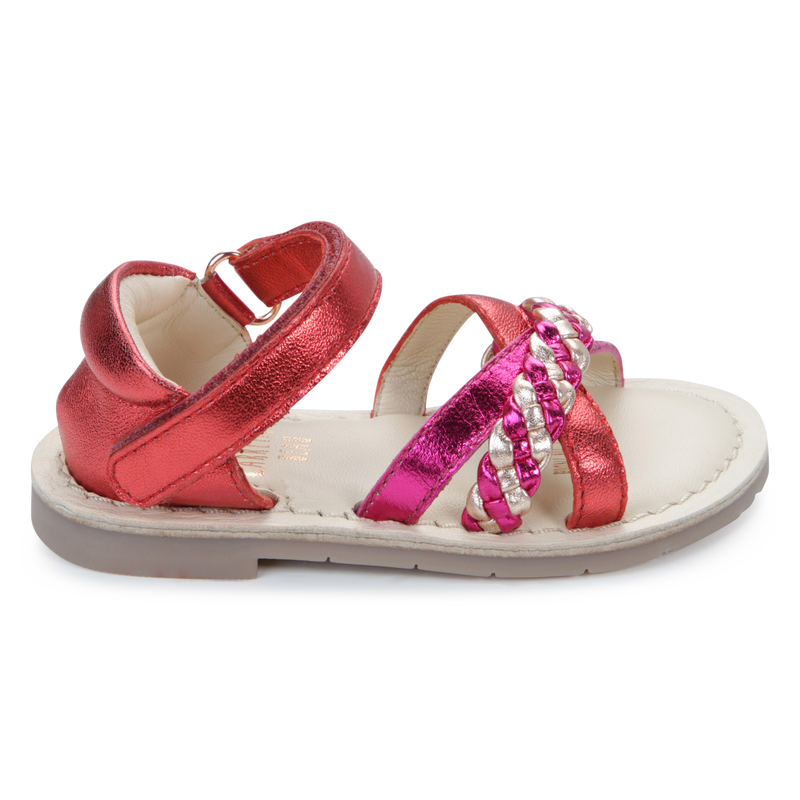 Sandalias de piel y velcro