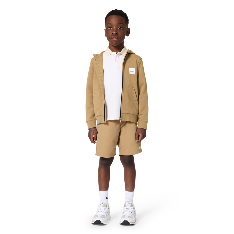 BERMUDAS EN TEJIDO LIGERO EN RELIEVE BOSS 
                        NI&Ntilde;O