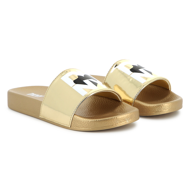 Chanclas ligeras metalizadas DKNY 
                        NI&Ntilde;A
