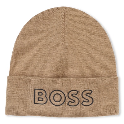 Gorro de punto con logo BOSS NIÑO