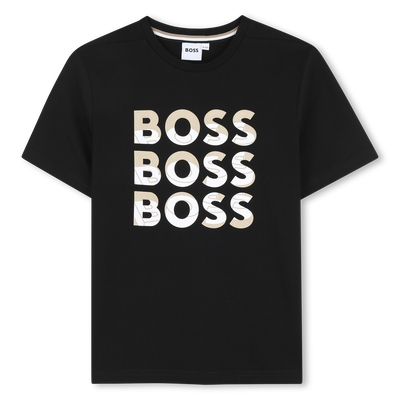 Camiseta manga corta y algod&oacute;n BOSS NI&Ntilde;O