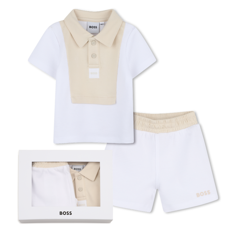 CONJUNTO POLO + PANTAL&Oacute;N CORTO BOSS 
                        NI&Ntilde;O