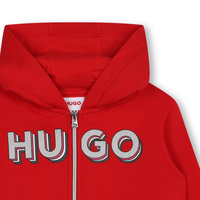 Sudadera cremallera y capucha HUGO 
                        NI&Ntilde;A