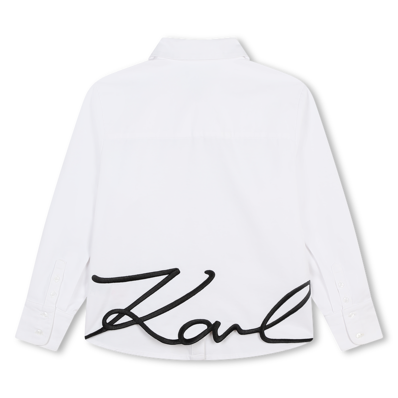 Camisa con el logotipo bordado KARL LAGERFELD KIDS 
                        NI&Ntilde;A