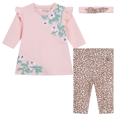 Vestido, leggings y diadema KENZO KIDS NI&Ntilde;A