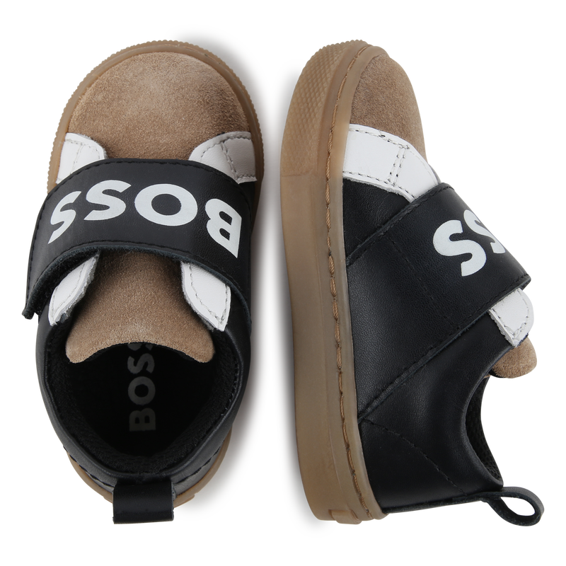 Zapatillas de piel con velcro BOSS 
                        NI&Ntilde;O