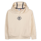 Sudadera con capucha y logo, CREMA, hi-res