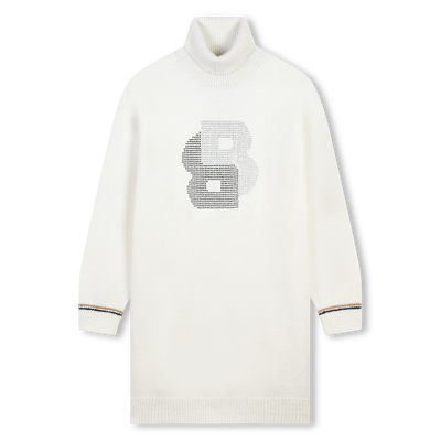 Vestido jersey con estr&aacute;s BOSS NI&Ntilde;A