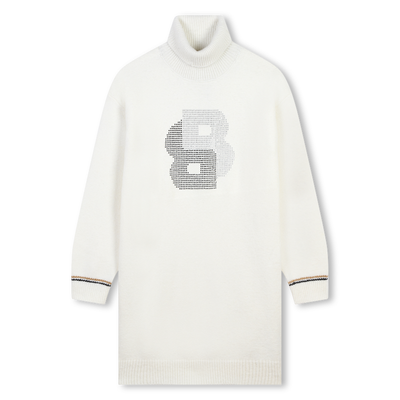 Vestido jersey con estr&aacute;s BOSS 
                        NI&Ntilde;A