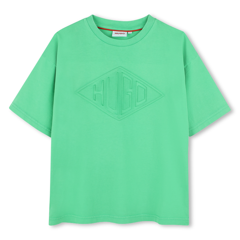 Camiseta de algod&oacute;n deste&ntilde;ida HUGO 
                        NI&Ntilde;O